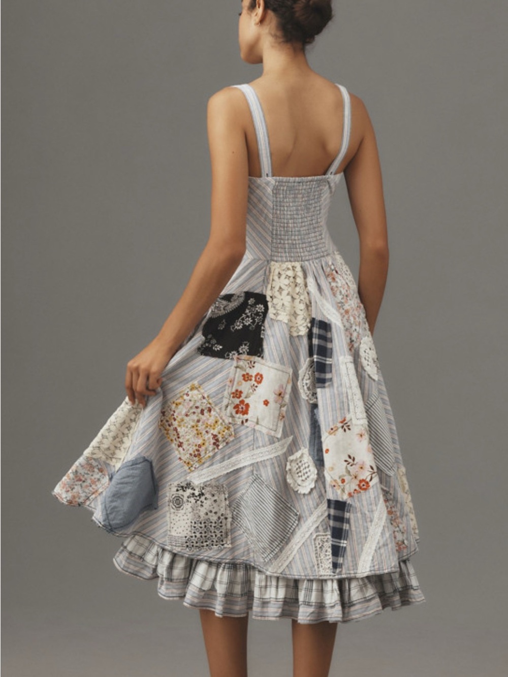 Scoop-Neck Drop-Waist Midi Dress - Picture 8 of 8